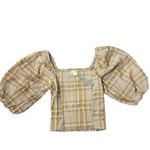 NWT Maeve by Anthropologie Puffed Sleeve Blouse